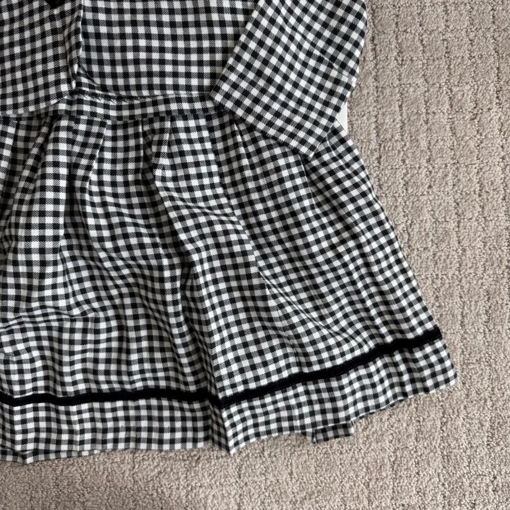 Vintage 90s Bonnie Jean Plaid Velvet Trimmed Skirt Set‎ Girls Size 10
